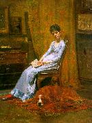 Thomas Eakins The Artist's Wife and his Setter Dog oil painting picture wholesale